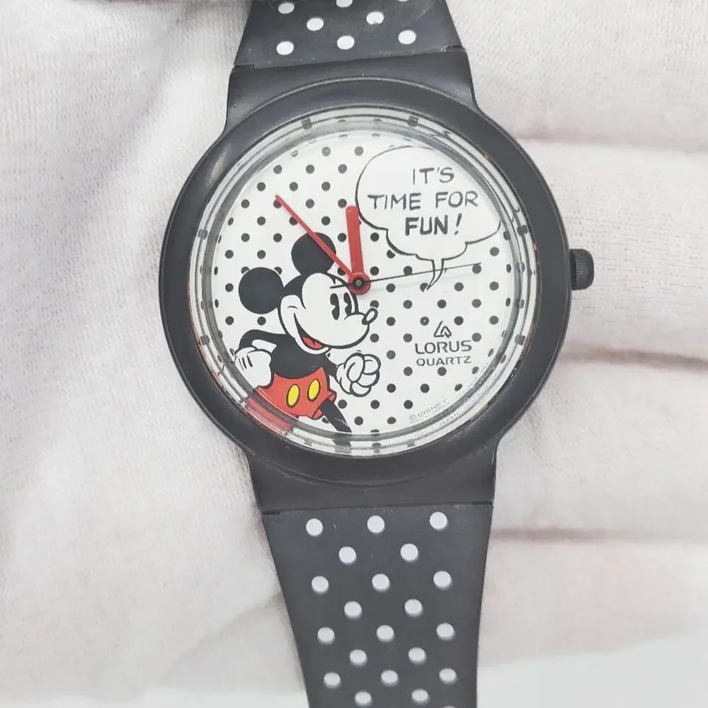 Vintage Disney X Lorus Mickey Mouse Polka dot  Watch